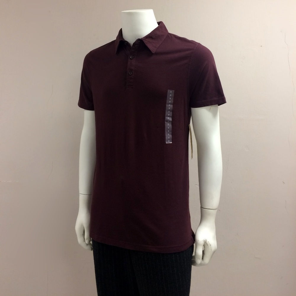 DKNY Jeans Burgundy Polo Shirt - Picture 3 of 9